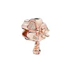 Neue beliebte 925 Sterling Silber Europäische Rose Gold Stammbaum Schloss Corolla Sicherheitskette Perlen für Original Pandora Charm Silber Armband DIY Schmuck