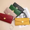 Real Cow Leather Long Thin Minority Wallet Women's New Style Small Handbag för mobiltelefon Stor plånbok 220625