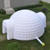 wholesale Tente gonflable blanche de dôme d'igloo de prix usine de 6 m de diamètre avec des lumières de LED 2 portes chapiteau extérieur de maison de fête de camping