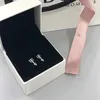 Pandora için Köpüklü Ok saplama Küpe 925 STERLING Gümüş CZ Diamond Womens Orijinal Kutu Seti ile Küpe Küpeleri