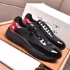 Hommes America'S Cup Xl baskets en cuir de haute qualité baskets plates brevetées maille noire à lacets chaussures décontractées coureur d'extérieur MKJL0002 SDFSFSSDF