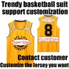 Anpassad alla lag baskettröjor 2022 Anpassad logotyp Badge Sponsor Namn och nummer Summer Vest Basketball Game Trendy Jersey Hot Pressing the Last Senson