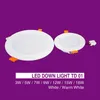 LED Yuvarlak Panel Tavan Downlight 2835 Lamba Alüminyum AC220V 18W 15W 12W 9W 7W 5W 3W Ultra Parlak LED'ler Tavanlar Gömme Spot Işık D2.0