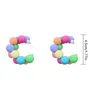 Stud Korean Exaggerated Colorful C Shaped Earrings Fashion Cute Girl Jewelry Accessories Party Wedding GiftStud5087539