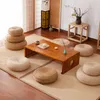 Японский стиль утолщения футун медитация подушка татами ротанга круглая йога подушка натуральный соломенный тканый коватова подушка домашнего декора 220402