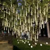 Saiten 30 cm/50 cm wasserdichte LED -Meteor -Dusche falls Regentropfen Fee Licht für Weihnachten Hochzeitsurlaub Party Patio Dekoriert