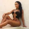 Sexiga enstycken Kvinnor Bikini Ställer in modenätplattor Se genom Halter Lace Up Bathing Suit Push Up Swimsuit Beachwear