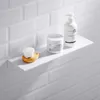 Brossé Or Noir Blanc Aluminium Salle De Bains Shampooing Cosmétiques Étagères Cuisine Mur Monté Toilettes Douche Rack De Stockage Accessoires 220527