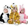 2020 Sonbahar Kış Yeni Doğumlu Bebek Giysileri Unisex Noel Giysileri Erkek Çocuk Tiger Kostüm Kız Bebek Tulum 324M G25312755