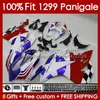 OEM Blue Red BLK Fairings Kit för Ducati Panigale 959R 1299R 1299S 959 1299 S R 2015 2016 2017 2018 Body 140no.85 959-1299 15-18 959S 15 16 17 18 18 Injektion Mögelkroppar