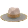 Paper Straw Panama Hat Summer Wide Brim Sun Hats for Women Man Beach Caps UV Protect Men Foldable Fedoras Cap Chapeu