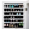 US Stock Fashion Simple Jewelry Storage Mirror Cabinet avec des lumières LED peut être accrochée sur la porte ou le mur W40718042