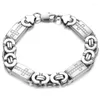 Länk armband kedja september mode av hög kvalitet mäns smycken armband silver färg cross rostfritt stål armbandlink raym22