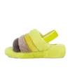 2023 vrouwen pluisje ja glijden harige sandalen slippers slippen sandaal oh Australi￫ fuzzy soft house dames dames geel blauw rode schoenen bont