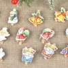 Kerstdecoraties 10 stks mini houten clips handwerk foto's papieren wasknijper huisjaar feest decoratiechristmas