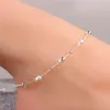 Nouveau 925 Bracelets de cheville en argent Sterling Bracelets pour femme bijoux de pied incrusté Zircon Bracelet de cheville sur une jambe personnalité