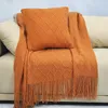 Dekens Noordse Boheemse stijl deken Solid Color Office zachte en comfortabele luchtpermeabiliteit voor bedden Koningin King SizeBlankets