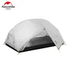 Naturehike Mongar 2 Person Tent Ultralight 20D Double Layer Waterproof Camping Tent Travel Hiking Equipment With Mat NH17T006-T H220419