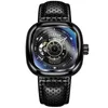 Famoso marchio Watch Montre Automatique Luxe Chronograph Square Dial orologio da uomo impermeabile Holloproof Mens Orologi 220622