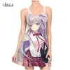 est Girl Anime 3D Print Dress Donna Estate Casual senza maniche Moda Abiti da festa Abiti 220617