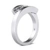 Szjinao 100% 925 Sterling Silver 03ct 3 Stones Engagement Moissanite Ring för kvinnor Kvinna Diamant Smycken med 3 certifikat