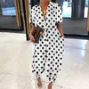 Dames Retro Luipaardprint Knop Jumpsuit Zomer V-hals Korte mouw Speelpakje Elegant Kantoor Dame Rompertjes Strand Overalls Zakken 220725