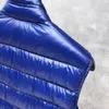 Mens vests down jacket winter Parkas coat hooded outerwear waterproof Windbreaker keep warm Hoodie Black and blue