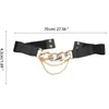 Riemen stretchy cinch riem faux lederen taille elastische damesjurk decorbelt