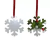 Natal sublimação em branco ornamento dupla face árvore de natal pingente multi forma placa de alumínio metal pendurado tag feriados decorati256d