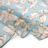 Bysifa 100 seta chiffon sciarpa femmina foglie di marca design grigio khaki sciarpe a scialli da spiaggia autunno da donna inverno collo