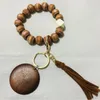 Sports Ball p￤rlstav armband nyckelring tassel nyckelringar pendell kreativ fotboll basket baseball tr￤p￤rla armband 0213