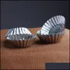 アルミニウム5.5-6.9cm丸い形状マフィン卵タルトプディングケースケーキカップケーキライナーベーキングクッキング金型3サイズドロップ配信2021ツールベイクワール