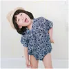 Pagliaccetti 0-24M Kimono Vestiti per bambini Stile giapponese Bambini Ragazze Ragazzo Pagliaccetto Retro Accappatoio Uniforme Neonati Pigiama Costume florealePagliaccetti