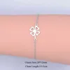 Link bransoletki łańcuch stali nierdzewnej Dainty Flower Charm Bransoletka dla kobiet hurtowa biżuteria OEM Order akceptowany bransoletki