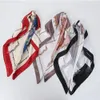 90x90cm Platz Silk Schal Luxus Marke Haar Krawatte Band Bandana Kopftuch Weiblich Foulard Hijab Kopf Wrap für Frauen