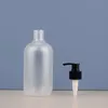 matte empty frosted pet shampoo pump packaging bottles wholesale luxury 300 ml 500ml with Black Lotion Pump hand sanitizer bottle send by ocrean express