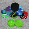 26 ml hexagon honungsbi silikon vax container box mat klass burkar dabber verktyg lagring burk oljehållare för förångare ask catcher