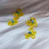 Dangle kroonluchter handgemaakte gele vlinder drop dangle oorbellen voor vrouwen persoonlijkheidsverklaring Nieuwe pendientes