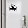 Minyatür Schnauzer Bir Yürüyüş Key Raf Köpek tasma Askı Metal Duvar Sanatı