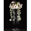 Custom Transparent Wedding Decoration rectangle Square Acrylic Cylinder Flower vase Display Stand