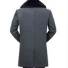 Erkek yünleri sonbahar ve kış ürünleri karışıyor Orta yaşlı yaşlı uzun iş casaco erkekler maskulino giyim sobretudo erkek giyim abrigos t220810
