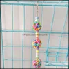 Parrot Toys Suspension Hanging Bridge Chain Pet Bird Chew Ball Cage For Parrots Birds Small Animal Drop Delivery 2021 Other Supplies Home