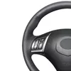 Крышка рулевого колеса Черная подлинная кожаная ручная обложка для ручной работы для отличной стены C50 2012 2013 Шизинг