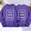 Ihre EIGENE Designmarke/Bild Benutzerdefinierte Herren-Sweatshirts Senden Sie ein individuelles Bild DIY Hoodie Herbst Winter Sportbekleidung Damen Y220615