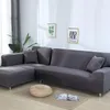 Housses de chaise, couleur unie, élastique, pour canapé, meubles de salon, en forme de L, décoratives, sectionnelles