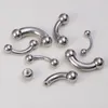 Stainless Steel Big size Nostril Nose Nipple Ring Curved Barbell Tragus Earring Eyebrow Bar Genital PA Piercing Body Jewelry