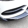 Car Carbon Fiber Pattern Front Bumper Lip ABS Splitter Spoiler For Mercedes Benz C Class W205 C180 C200 C220 C250 C300 C350 C400