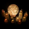 LED -LED -elektronische kaarslichten Flameless Candle Led Glass Set met bedieningstimer voor kerst Home Decor Wedding 220527