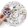 50PCS Cartoon Color Horror Skull Halloween Skeleton Graffiti Sticker Luggage Flat Skateboard Ghost Face Waterproof Sticker Wholesale