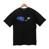 Designer Tide t-shirts Bberry Bröstbrev Laminerat tryck Kortärmad High Street Loose Oversize Casual T-shirt 100% Rena bomullstoppar för män och kvinnor S-2XL # 02